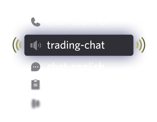 Discord channels including trading chat